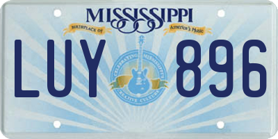 MS license plate LUY896