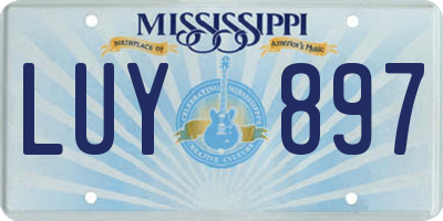 MS license plate LUY897