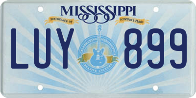 MS license plate LUY899