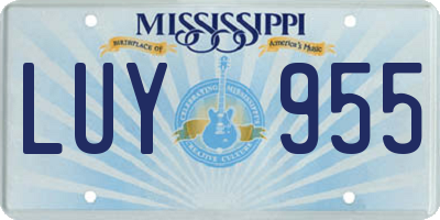 MS license plate LUY955
