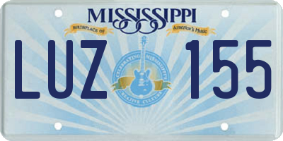 MS license plate LUZ155
