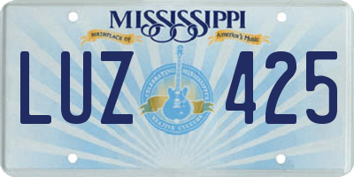 MS license plate LUZ425