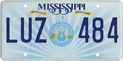 MS license plate LUZ484