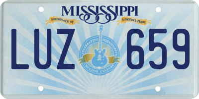 MS license plate LUZ659