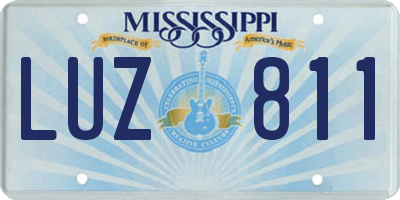 MS license plate LUZ811