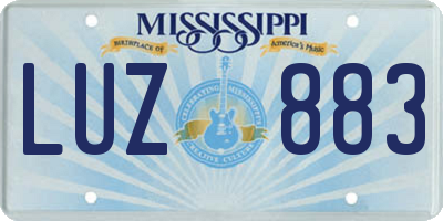 MS license plate LUZ883