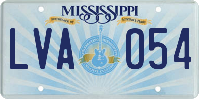 MS license plate LVA054