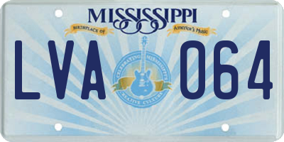 MS license plate LVA064
