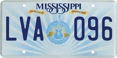 MS license plate LVA096