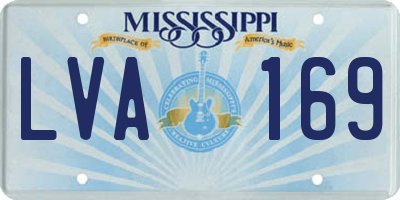 MS license plate LVA169