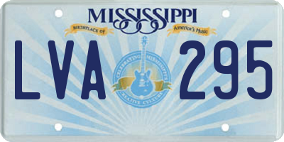 MS license plate LVA295