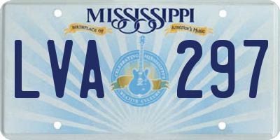 MS license plate LVA297