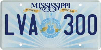 MS license plate LVA300