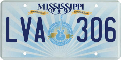 MS license plate LVA306