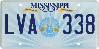 MS license plate LVA338