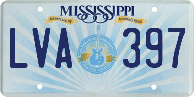 MS license plate LVA397