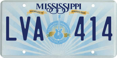 MS license plate LVA414