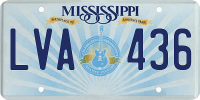 MS license plate LVA436