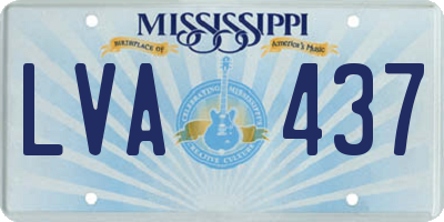 MS license plate LVA437