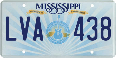 MS license plate LVA438