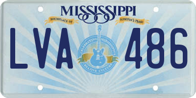 MS license plate LVA486