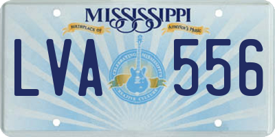 MS license plate LVA556