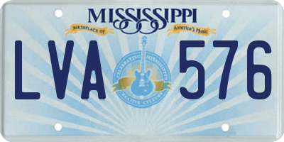MS license plate LVA576