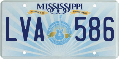 MS license plate LVA586