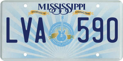 MS license plate LVA590