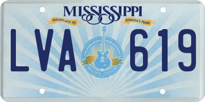 MS license plate LVA619