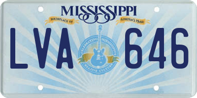 MS license plate LVA646