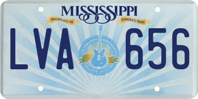 MS license plate LVA656