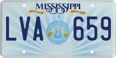 MS license plate LVA659