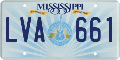 MS license plate LVA661