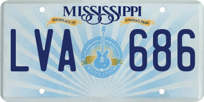 MS license plate LVA686