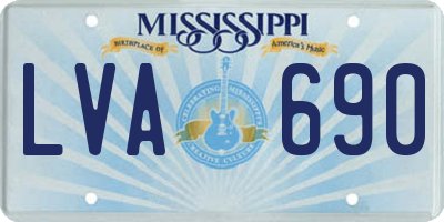 MS license plate LVA690