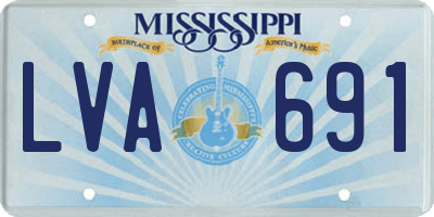MS license plate LVA691