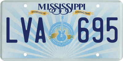 MS license plate LVA695