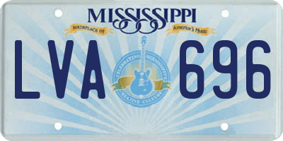 MS license plate LVA696