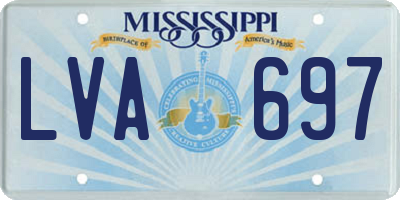 MS license plate LVA697
