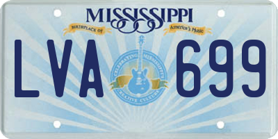 MS license plate LVA699