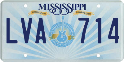MS license plate LVA714