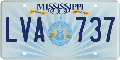 MS license plate LVA737