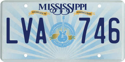 MS license plate LVA746