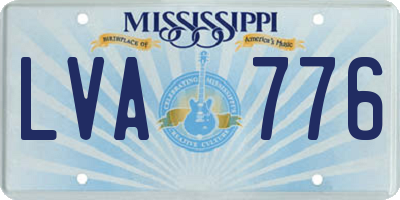 MS license plate LVA776