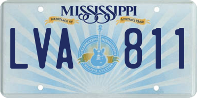 MS license plate LVA811