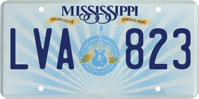 MS license plate LVA823
