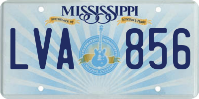MS license plate LVA856