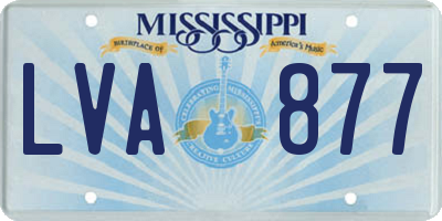 MS license plate LVA877
