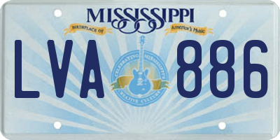 MS license plate LVA886